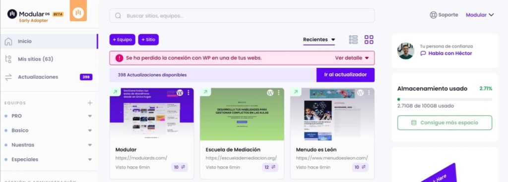 mantenimiento wordpress modulards